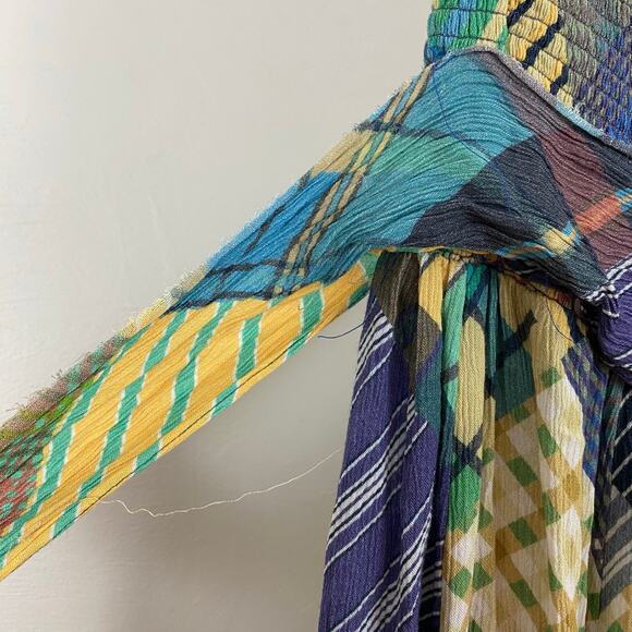 Free People Samara Smocked Maxi Dress - Light Combo - Size Small - Picture 12 of 12